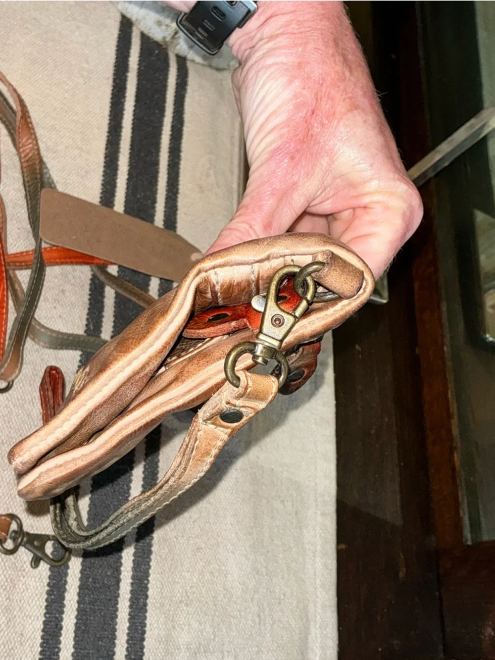 NWT Bed Stu Cadence Wallet Wristlet Crossbody Bag Cool Sangria MSRP $200 - Picture 6 of 13